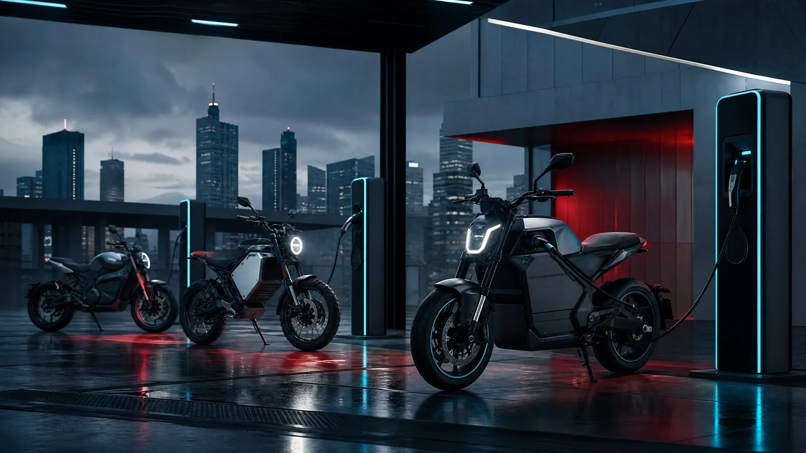 Ilustración editorial de Automifya: La estrategia eléctrica de Honda: 30 modelos previstos y qué significa para el mercado de motos